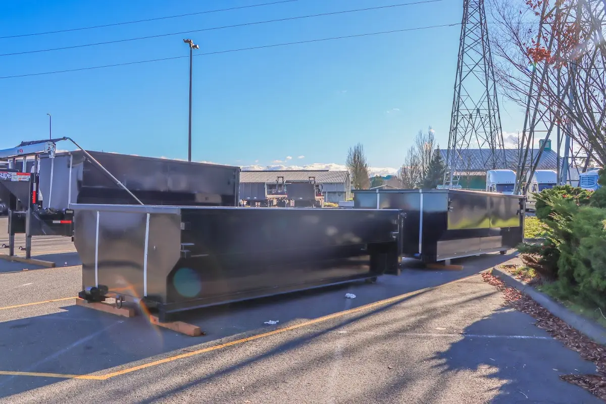 Roll-off dumpster ready for waste disposal at job site for Construction Dumpster Rental in Arroyo Grande